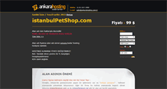 Desktop Screenshot of istanbulpetshop.com